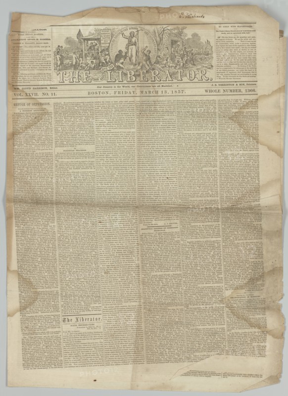 The Liberator, Vol. XXVII, No. 11, March 13, 1857. Creator: Unknown.