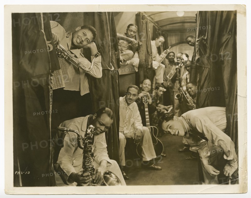 Photographic print of Cab Calloway and his band in a sleeper car, 1933. Creator: Unknown.