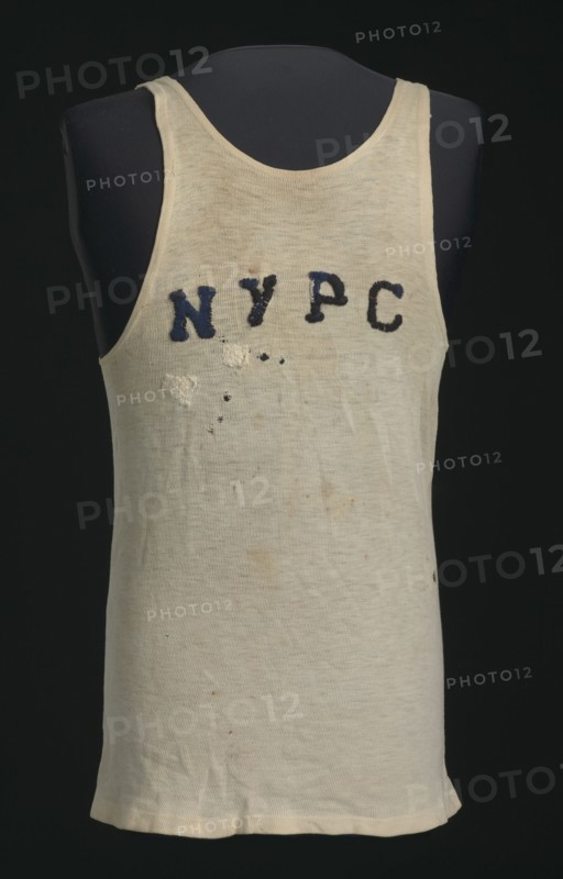 Racing shirt for the New York Pioneer Club worn by Ted Corbitt, 1950s. Creator: Unknown.