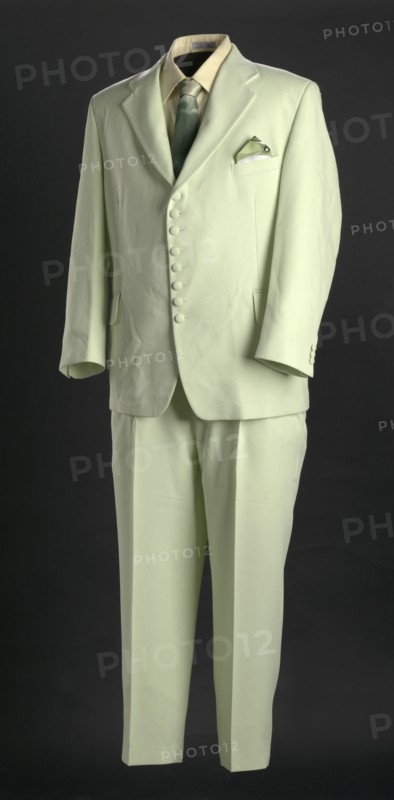 Suit, shirt, and handkerchief worn by Ira Tucker Sr., late 20th century. Creators: San Carlo, John Forsyth Shirt Co. Ltd..