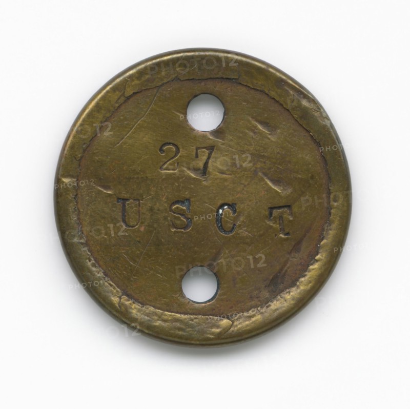 Identification tag for Civil War soldier Qualls Tibbs, 1864 - 1865. Creator: Unknown.