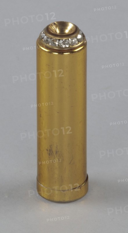 Metal lipstick holder from Mae's Millinery Shop, 1941-1994. Creator: Unknown.
