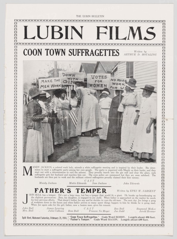 Program for Coon Town Suffragettes, 1914. Creator: Unknown.