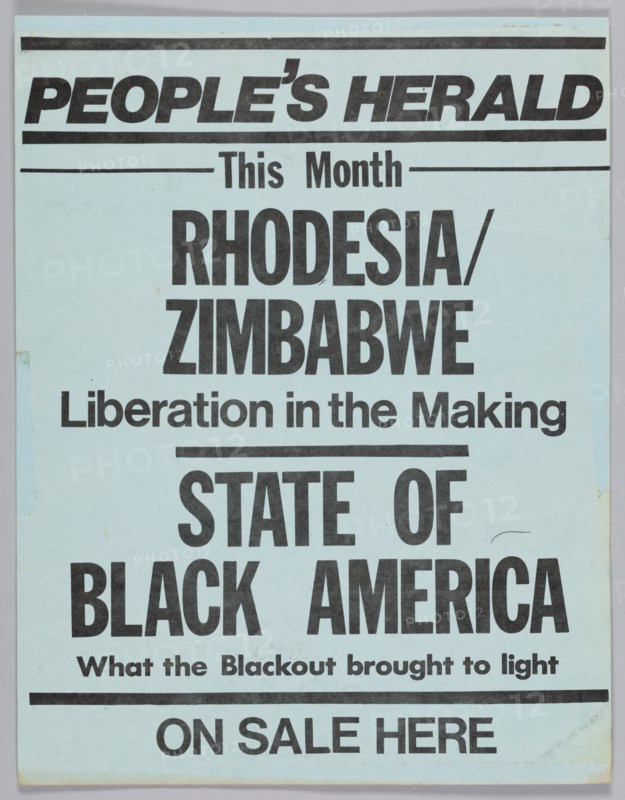 Flyer advertising the September 1977 issue of The People's Herald, 1977. Creator: Unknown.