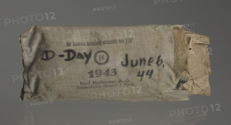 Pack of bandages from D-Day 1944. Creator: Paul Hartmann AG.
