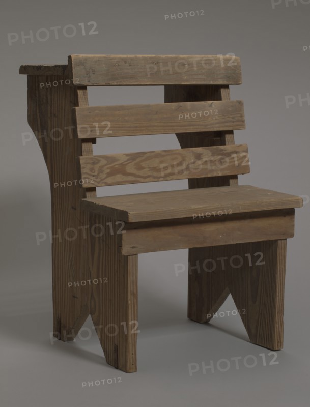 Wooden school desk from Bethel Evangelical Lutheran Church and School, 1925-1963. Creator: Unknown.