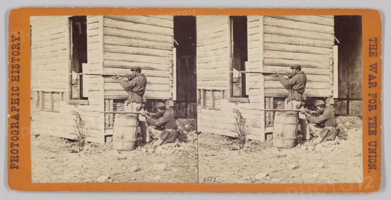 'Colored Pickets on Duty Near Dutch Gap', 1864. Creator: E. & H.T. Anthony.
