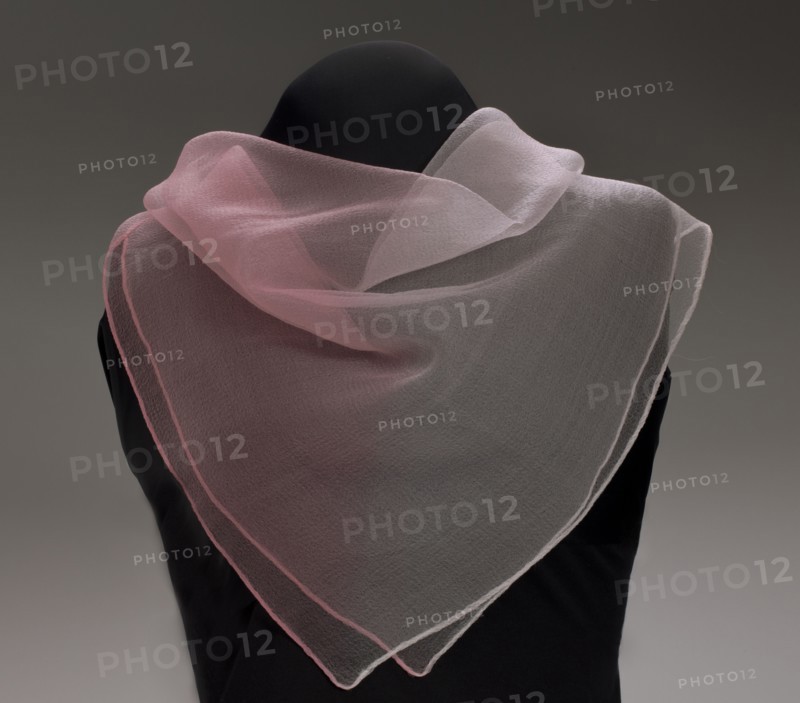Pink ombre gauze handkerchief from Mae's Millinery Shop, 1941-1994. Creator: Unknown.