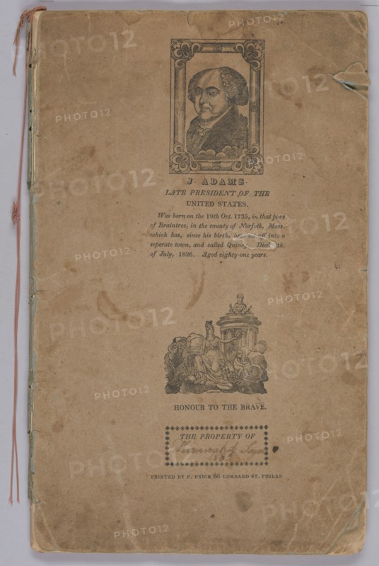 School copy book used by Hannah Amelia Lyons, 1830-1836. Creator: Unknown.