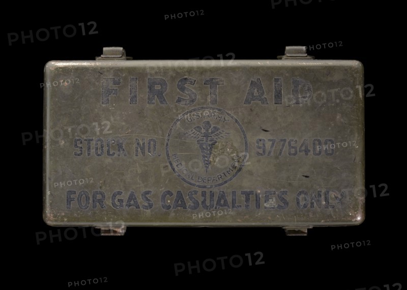 First aid kit, 1943-1945. Creator: Davis Emergency Equipment Co., Inc..