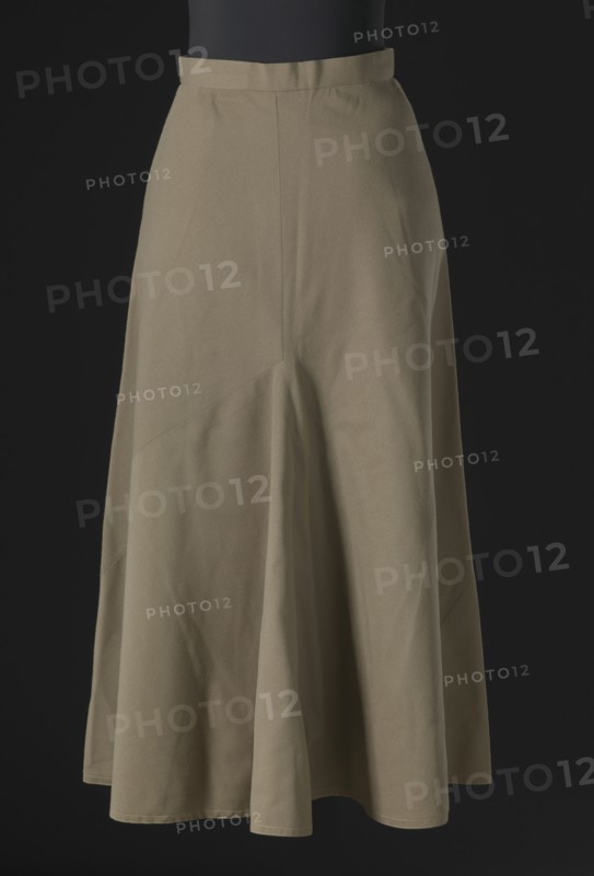 Taupe wool skirt designed by Arthur McGee, mid 20th-late 20th century. Creator: Arthur McGee.