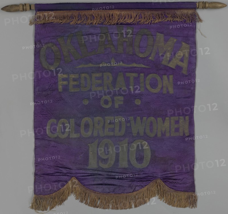 Banner used by the Oklahoma Federation of Colored Women’s Clubs, ca. 1924. Creator: Unknown.