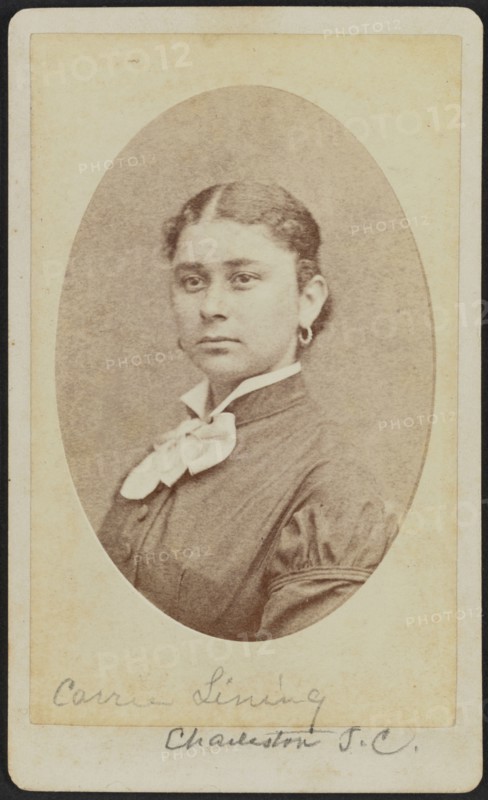 Carte-de-visite portrait of Carrie Lining, ca. 1875. Creator: George N. Barnard.