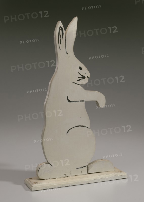 Decorative bunny from the porch of the Powell family vacation cottage, mid 20th century. Creator: Unknown.