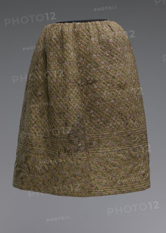 Quilted petticoat, 1830s-1840s; repurposed 1890s. Creator: Unknown.