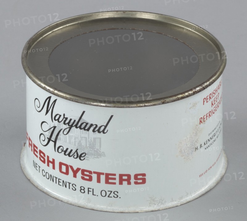 Oyster can used by H. B. Kennerly & Son, Inc., 1935-1950. Creator: Unknown.