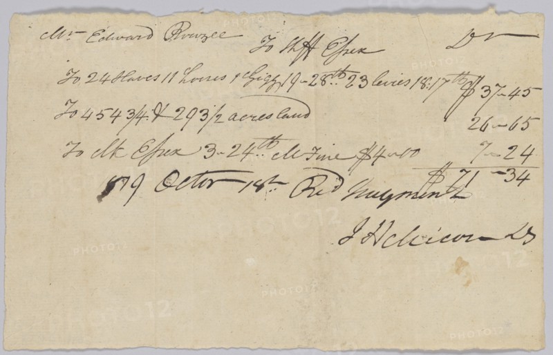 Account of taxable property, including enslaved persons, owned by Edward Rouzee, October 18, 1819. Creator: Unknown.
