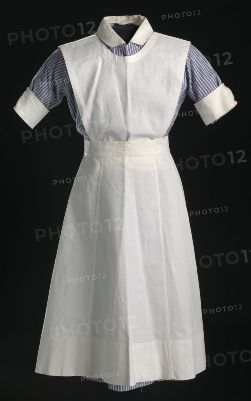 Nurse's uniform apron worn by Pauline Brown Payne, 1944. Creator: Unknown.