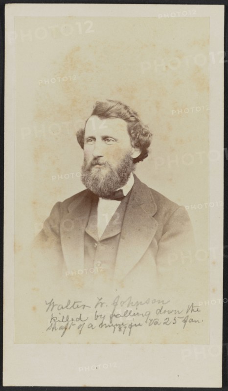 Carte-de-visite portrait of Walter W. Johnson, 1868. Creator: Henry Ulke.