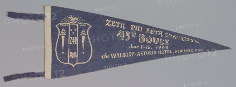 Pennant for the Zeta Phi Beta sorority's 45th Boulé, 1965. Creator: Unknown.