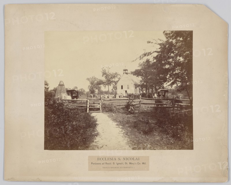 Albumen Print of the congregation of St. Nicholas Church in Maryland, ca. 1880. Creator: Unknown.