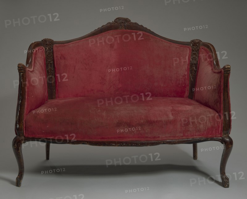 Loveseat from Mae's Millinery Shop, 1900-1950. Creator: Unknown.