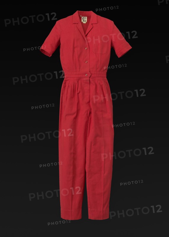 Red jumpsuit designed by Willi Smith, 1969-1987. Creator: Willi Smith.