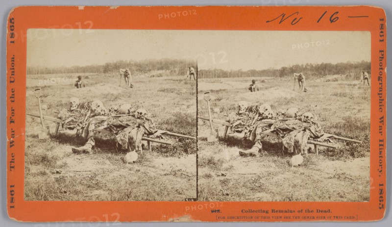 918. Collecting Remains of the Dead, 1865. Creator: John Reekie.