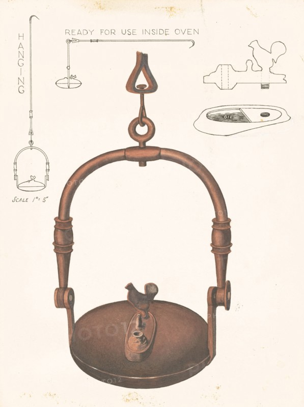 Amana Baker's Oven Lamp, c. 1937. Creator: Frank Eiseman.