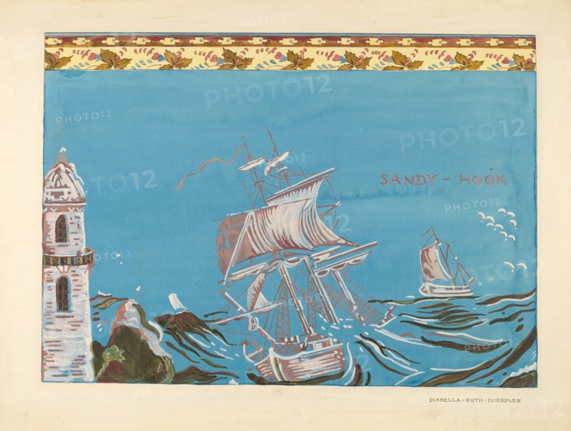 Bandbox Design, c. 1937. Creator: Isabella Ruth Doerfler.