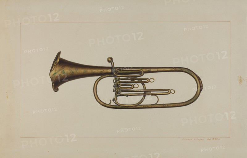 Baritone Horn, c. 1938. Creator: Edward L Loper.
