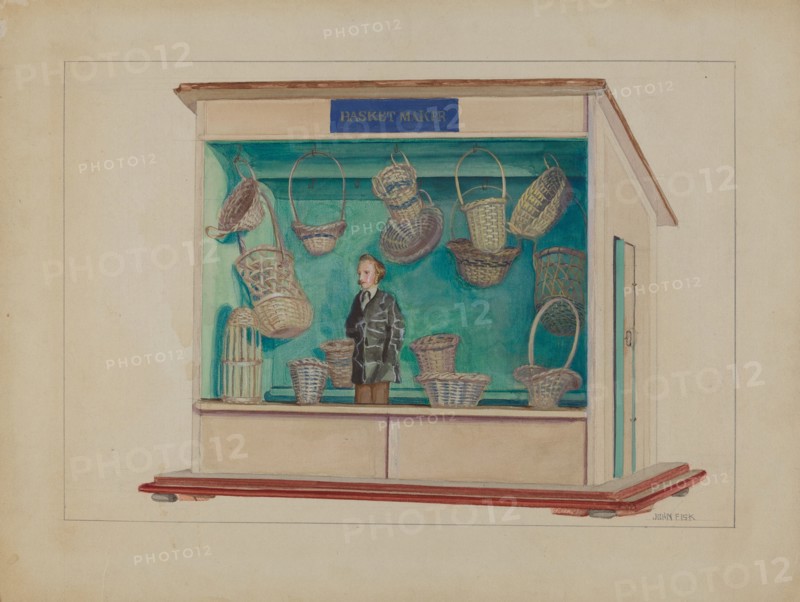 Basket Maker's Store, c. 1936. Creator: John Fisk.