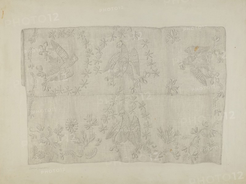 Bedspread, c. 1939. Creator: Bessie Forman.