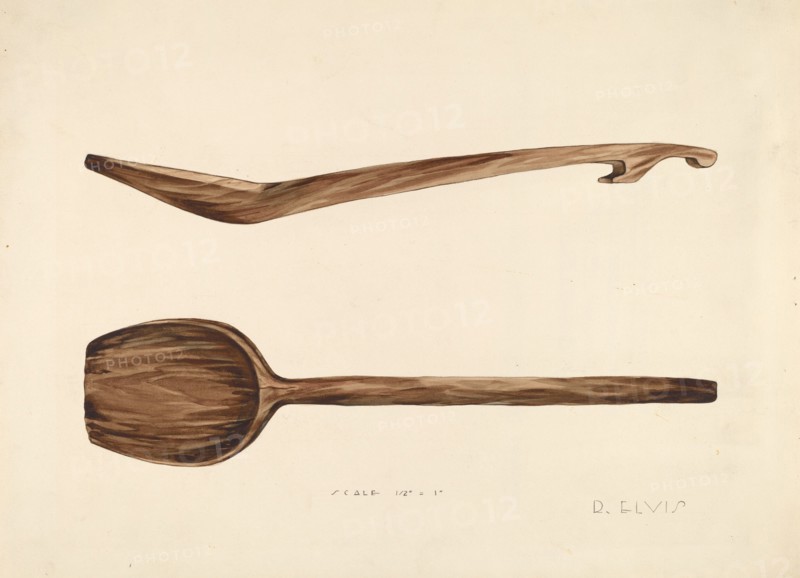 Bishop Hill: Wooden Spoon, c. 1936. Creator: Roberta Elvis.