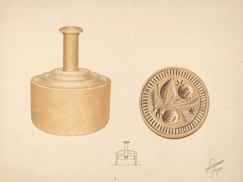 Butter Mold - Burr Design, c. 1937. Creator: Lawrence Flynn.