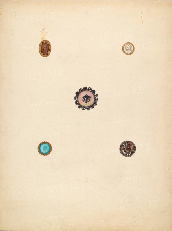Buttons, c. 1940. Creator: Mary Fitzgerald.