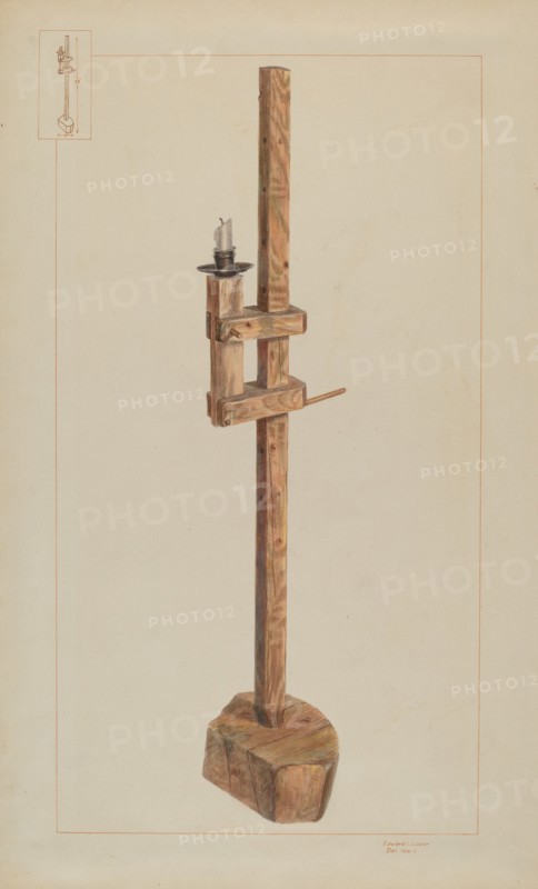 Candle Stand, c. 1937. Creator: Edward L Loper.