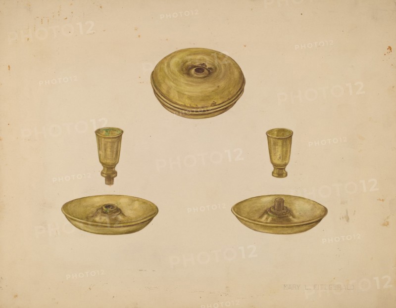 Candlestick, c. 1938. Creator: Mary Fitzgerald.