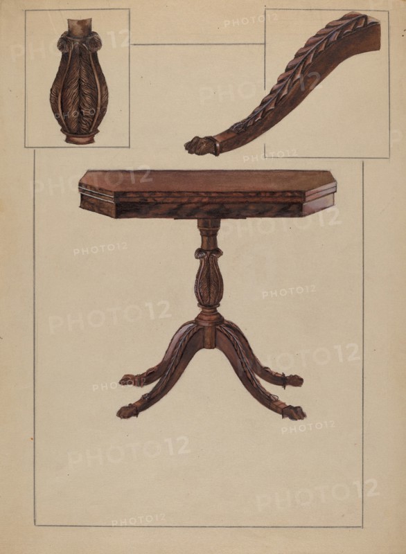 Card Table, 1935/1942. Creator: Bessie Forman.