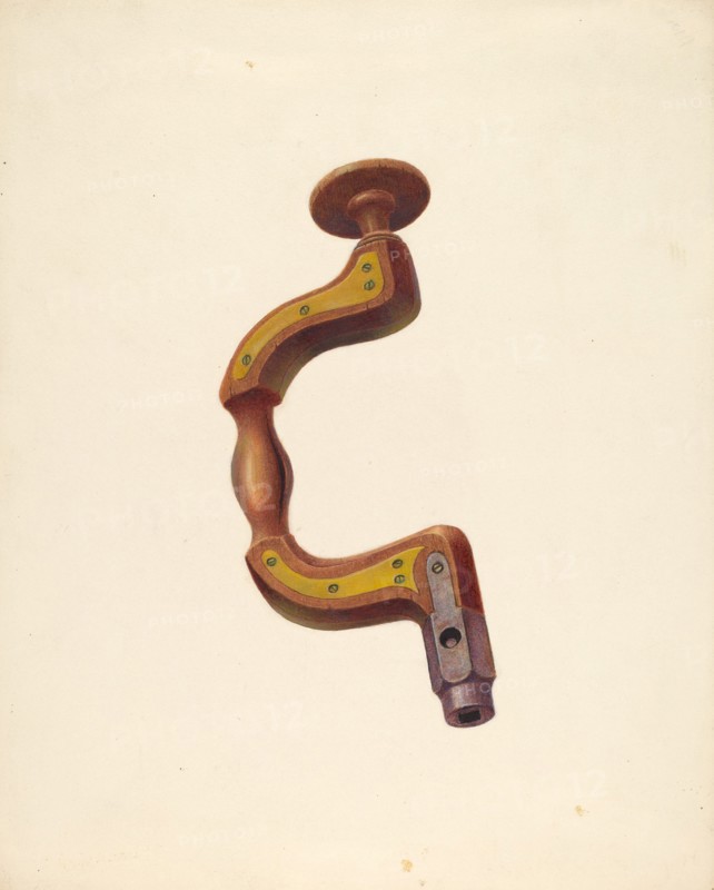 Carpenter's Brace, c. 1939. Creator: William H Edwards.