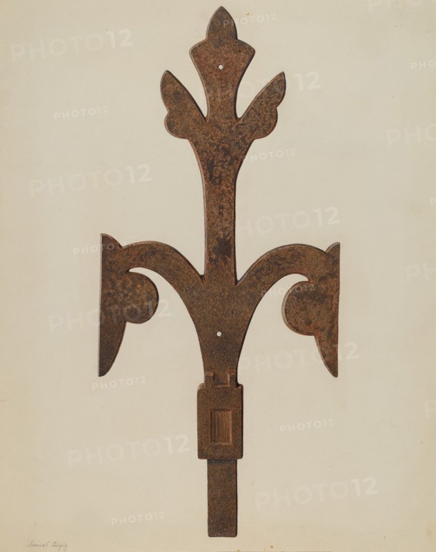 Cast Iron Cresting, c. 1936. Creator: Samuel Faigin.