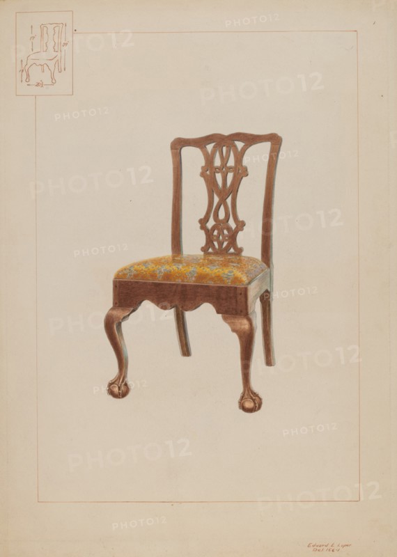 Chair, c. 1937. Creator: Edward L Loper.