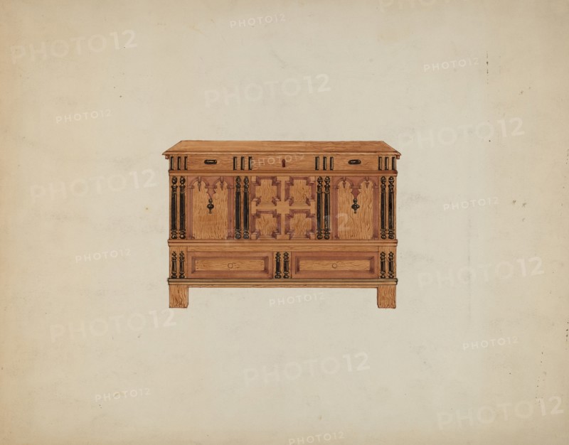 Chest with Two Drawers, c. 1937. Creator: Isabella Ruth Doerfler.