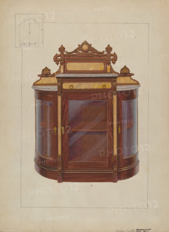 China Closet, c. 1937. Creator: Edward L Loper.