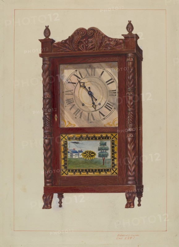 Clock, 1935/1942. Creator: Edward L Loper.