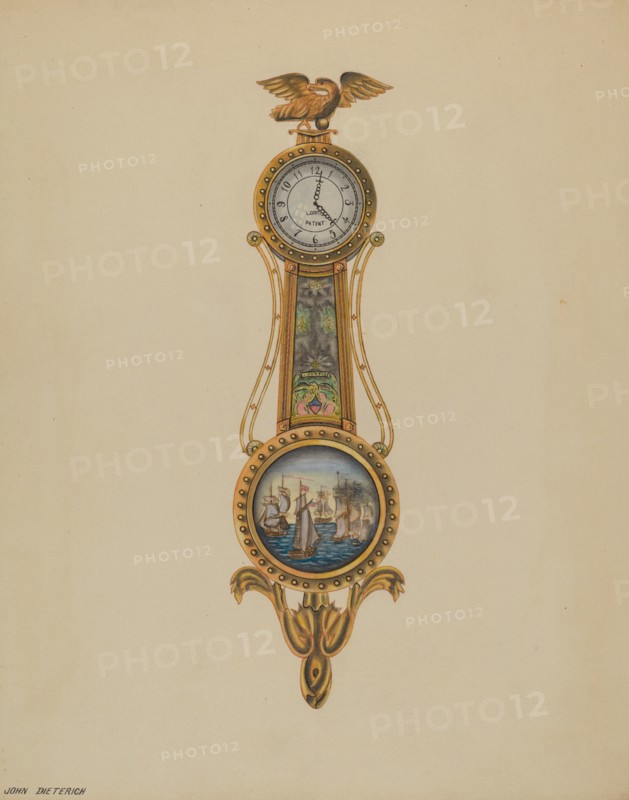 Clock, c. 1938. Creator: John Dieterich.