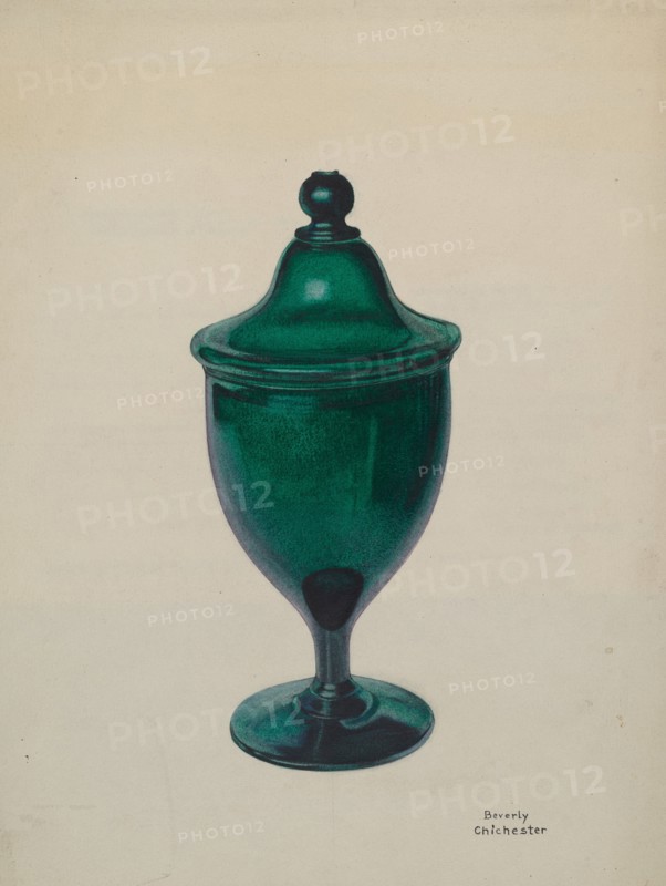 Covered Compote, c. 1939. Creator: Beverly Chichester.