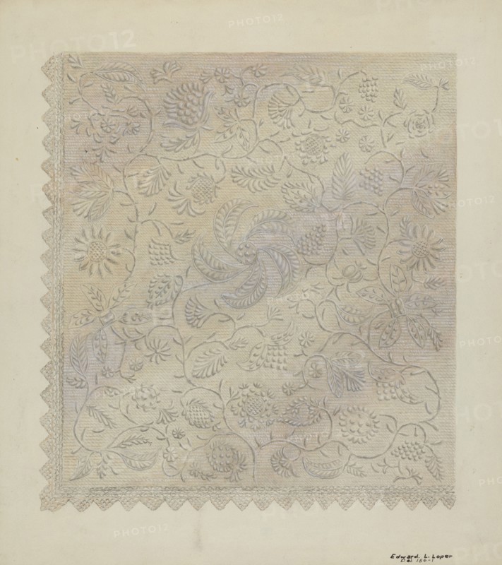 Coverlet, c. 1936. Creator: Edward L Loper.