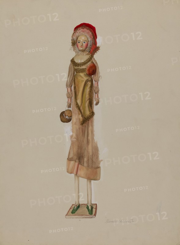 Dairy Maid Doll, c. 1937. Creator: Beverly Chichester.