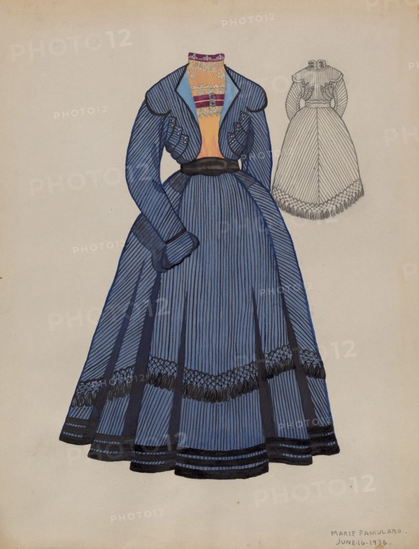 Dress, 1936. Creator: Marie Famularo.
